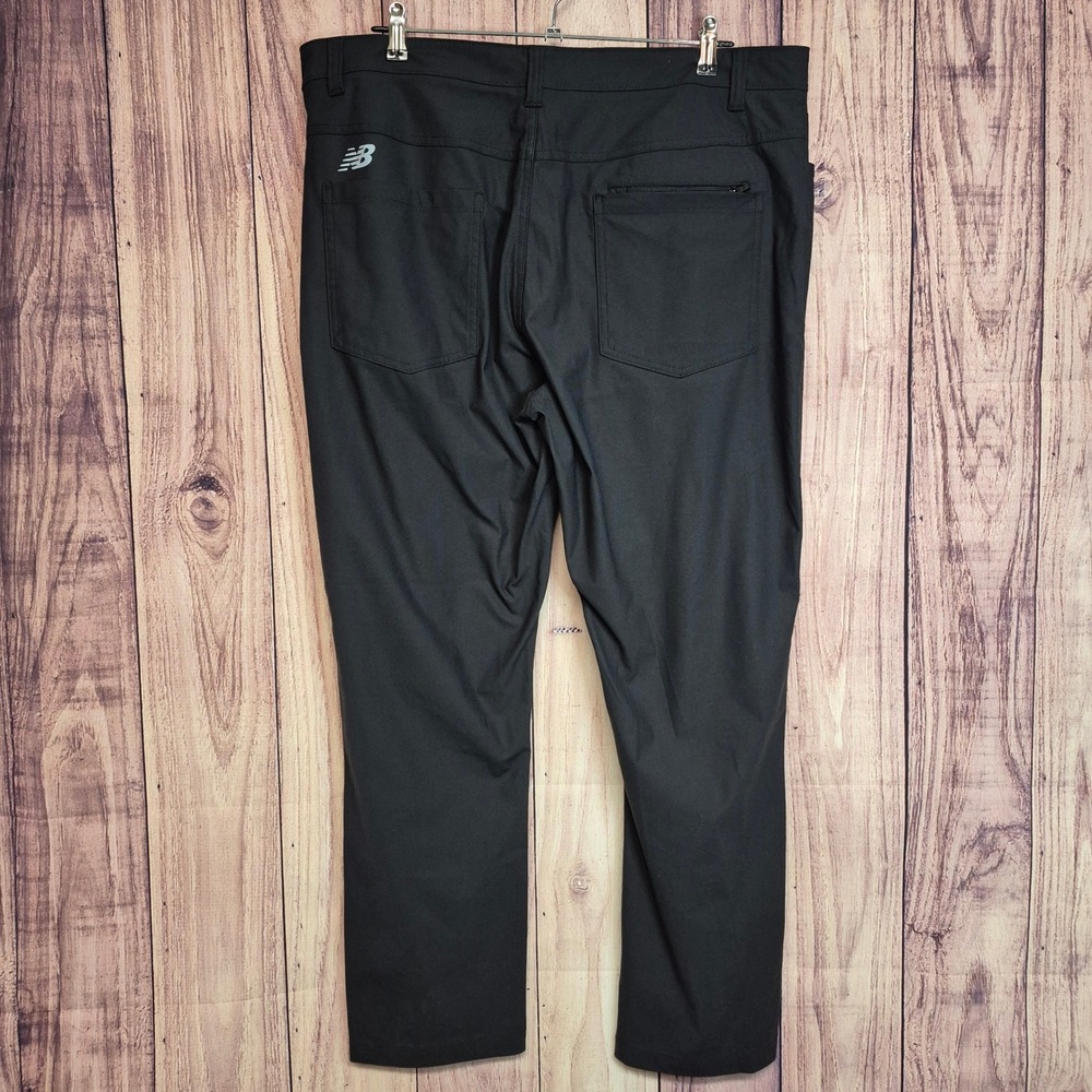 New Balance Mens 38x30 Performance Tech Pants Black Golf Travel RN130893 - Picture 5 of 11